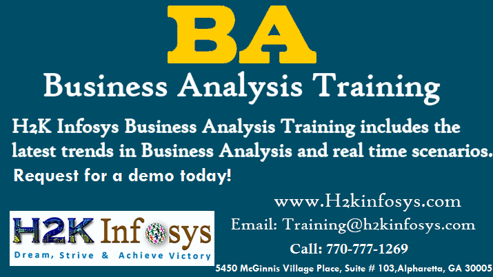 Business Analyst Online Training in USA by H2kinfo