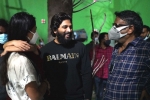 Allu Arha in Shaakuntalam, Allu Arha movie, allu arjun pays a surprise visit for his daughter, Chittoor