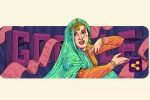 google doodle, google 86 birthday, google celebrates madhubala s 86th birth anniversary, Doodle