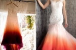 stained tampon, trendy bridal dress, bride slammed for dressing in period stain wedding attire that looked like a stained tampon, Bridal dress