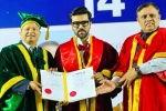 Ram Charan Doctorate new breaking, Ram Charan Doctorate, ram charan felicitated with doctorate in chennai, Kiara advani