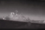 Crimea's coast, Cesar Kunikov attacked, ukraine drone damages russian landing ship, Sink