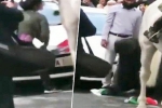 journalist saving Indian flag, poonam joshi, watch journalist jumps into violent protest to save indian tricolor, Indian independence day